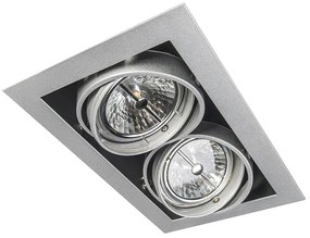 Zapustené bodové svetlo oceľ AR111 nastaviteľné 2-žiarovkové - Oneon
