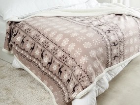 B.E.S. Petrovice Baránková deka Buffalo Vločky sivo-biela, 150 x 200 cm