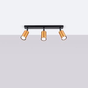 Sollux SL.1376 - Bodové svietidlo WINX 3xGU10/10W/230V čierna/meď