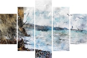 Obraz - Útes, akvarel (150x105 cm)
