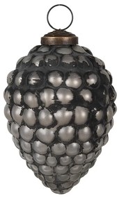 Granitová antik sklenená vianočná ozdoba šiška Noirre - Ø 8*11 cm