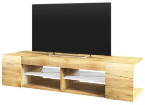 TV skrinka/stolík Monty 137 (s osvetlením) (dub wotan). Vlastná spoľahlivá doprava až k Vám domov. 1098625