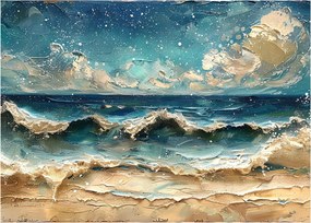 Sklenený obraz - Maľba mora (70x50 cm)