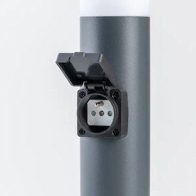 BRILAGI - Vonkajšie svietidlo so zásuvkou ELIA 1xE27/20W/230V IP44 50 cm antracit