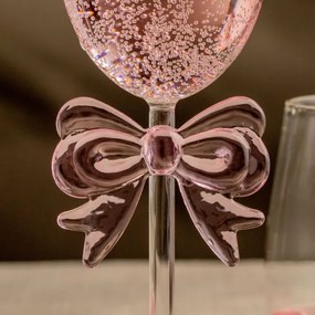 Pohár na stopke BOWY s mašľou 762376 200 ml