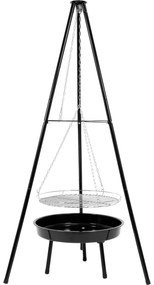 Lund Okrúhly gril na drevené uhlie 52 cm s trojnožkou