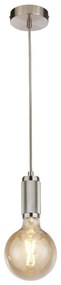 Searchlight 77651SS - Závesný luster na lankách SUSPENSION 1xE27/60W/230V strieborný