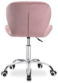 Otočná kancelářská židle Spiner Velvet růžová