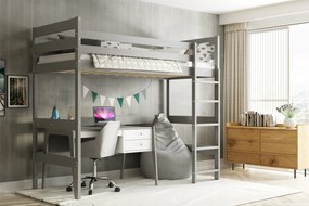 Interbeds Poschodová posteľ Antresola grafitová 200cm x 90cm