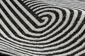 Koberec ORGANIC 1835 geometrický, čierny / sivý