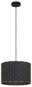 EGLO Moderné závesné osvetlenie MARASALES, 1xE27, 40W, 40cm, okrúhle, čierne