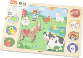 Puzzle na podložke Viga 44741 farma