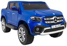 RAMIZ ELEKTRICKÉ AUTÍČKO MERCEDES X-CLASS - LCD - MP4 - LAKOVANÉ - MODRÉ - 4 x 45W/12V - 2 x 12V/7Ah - 2023