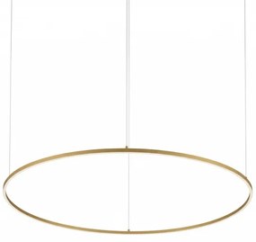 Ideal Lux - Závesný LED luster na lanku ORACLE SLIM LED/83W/230V 3000K pr. 150 cm zlatý