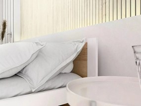 Posteľ IKAROS 80 x 200 cm, biela/dub artisan Rošt: Bez roštu, Matrac: Bez matraca