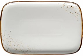 Mäser Obdĺžnikový podnos Pintar White brown dots30 x 20 x 2 cm, L