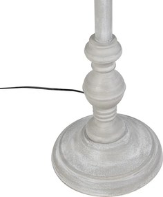 Stojaca lampa s tienidlom z ľanu hnedá 45 cm - Classico