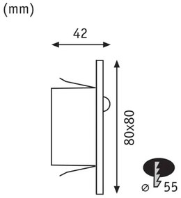 Paulmann&nbsp; 93135 - LED/1,2W Schodiskové svietidlo so senzorom EDGE 230V čierna