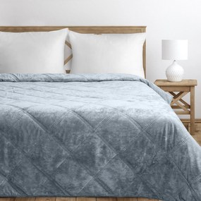 PREHOZ NA POSTEĽ VELVET1 170X210 CM STRIEBORNÝ