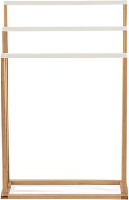 Bambusový vešiak na uteráky AVENBERG MAID natural/biela 82 x 54 cm