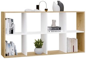 Regál Malax 2x4 147 cm dub Artisan/biely