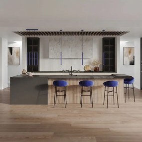 Sollux SL.2125 - Závesné svietidlo PASTELO na lanku 1xG9/8W/230V modrá