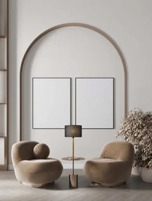 LED čierno-zlatá stolná lampa Sibnia