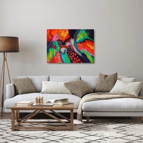 Sklenený obraz abstraktné - farby (70x50 cm)