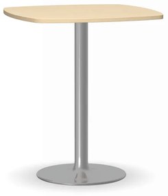 Konferenčný stolík FILIP II, 660x660 mm, chrómovaná podnož, doska breza