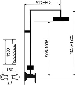 Novaservis Metalia 58, sprchová súprava + sprchová termostatická batéria 58962, chrómová, SET071/TER-0