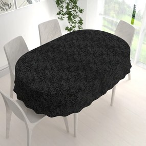 Biante Teflónový oválny obrus TF-098 Venezia čierny 120x140 cm