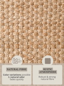 Hanse Home, Kusový koberec Handloom 106335 Fjord Natural Gold, 200x300, béžová, chodba / predsieň