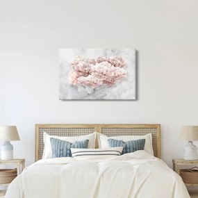 Obraz - Ružové kvety na stene (90x60 cm)
