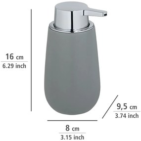 Sivý keramický dávkovač mydla 320 ml Badi – Wenko