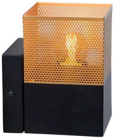Lucide 21223/01/02 - Nástenné svietidlo RENATE 1xE27/40W/230V zlatá/čierna