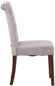 Jedálenská stolička Lisburn - zamat - Sivá