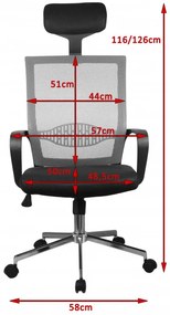 Kancelárska stolička OFC-9 sivá