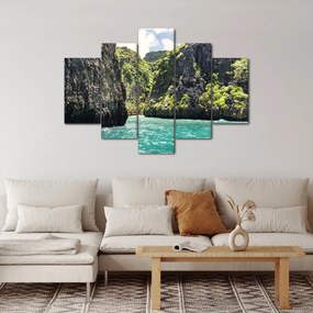 Obraz horskej rieky (150x105 cm)