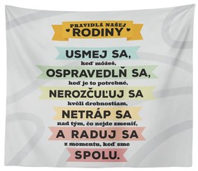 Sablio Deka Pravidlá našej rodiny: 150x120 cm