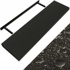 Nástenná polica FIGO + konzola, 90cm, čierna Casaria