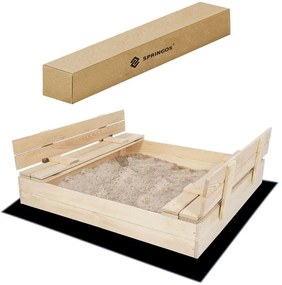 Drevené uzavreté pieskovisko 120x120 cm Springos SB120