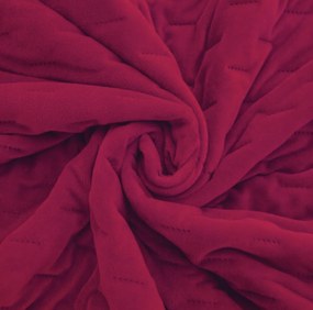 Zamatový prehoz na posteľ ASTRALIA, tmavoružový Rozmer: 170 x 210 cm