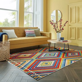 Flair Rugs, Kusový koberec Miami Bay Diamond Multi – na von aj na doma, 200x290, viacfarebná, exteriér