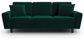 Zelená zamatová rozkladacia/s úložným priestorom pohovka 235 cm Kyoto – Cosmopolitan Design
