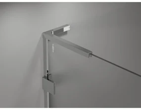 Mexen Lunar L Duo výklopný sprchový kút 100 x 100 cm, 8mm číre sklo, chrómový profil, 834L-100L-100P-01-00