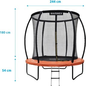 Marimex | Trampolína Marimex Premium 244 cm + vnútorná ochranná sieť + rebrík ZDARMA | 19000103