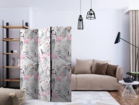 Artgeist Paraván - Flamingos and Twigs [Room Dividers]