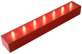 Elektrický drevený svietnik VELAS, červený