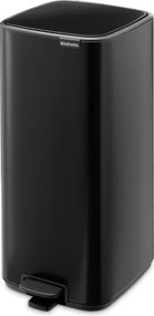 Matne čierny pedálový oceľový odpadkový kôš 30 l Bo – Brabantia