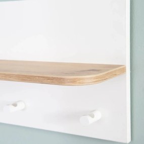 Nástenný detský vešiak v dekore duba v bielo-prírodnej farbe Ava – Roba